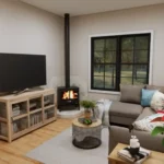 26'x32' (8x10m) Gorgeous Cabin Simplicity: Living Fully in a Minimalist Retreat TMS-113-CF1 TM STUDIO