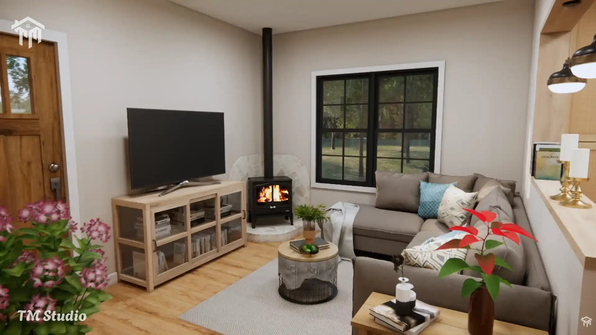 26'x32' (8x10m) Gorgeous Cabin Simplicity: Living Fully in a Minimalist Retreat TMS-113-CF1 TM STUDIO