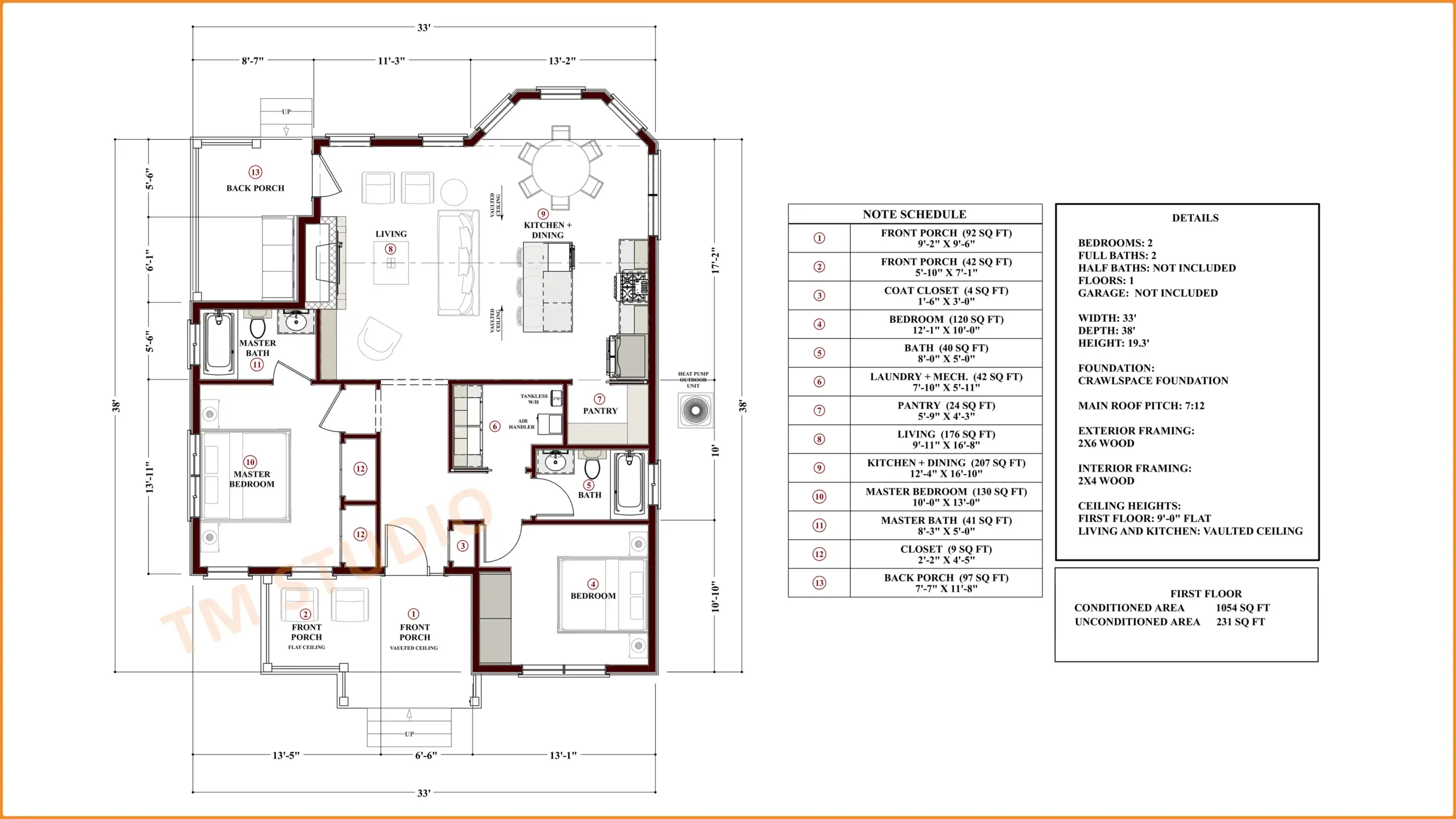 TMS-115-CF1 TM STUDIO Floor plan