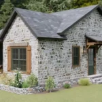 tm studio 2 bedroom house plan with 2 bathroom