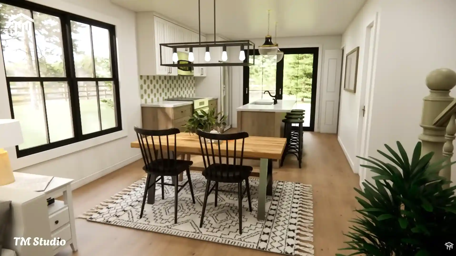 kichen with dining area
