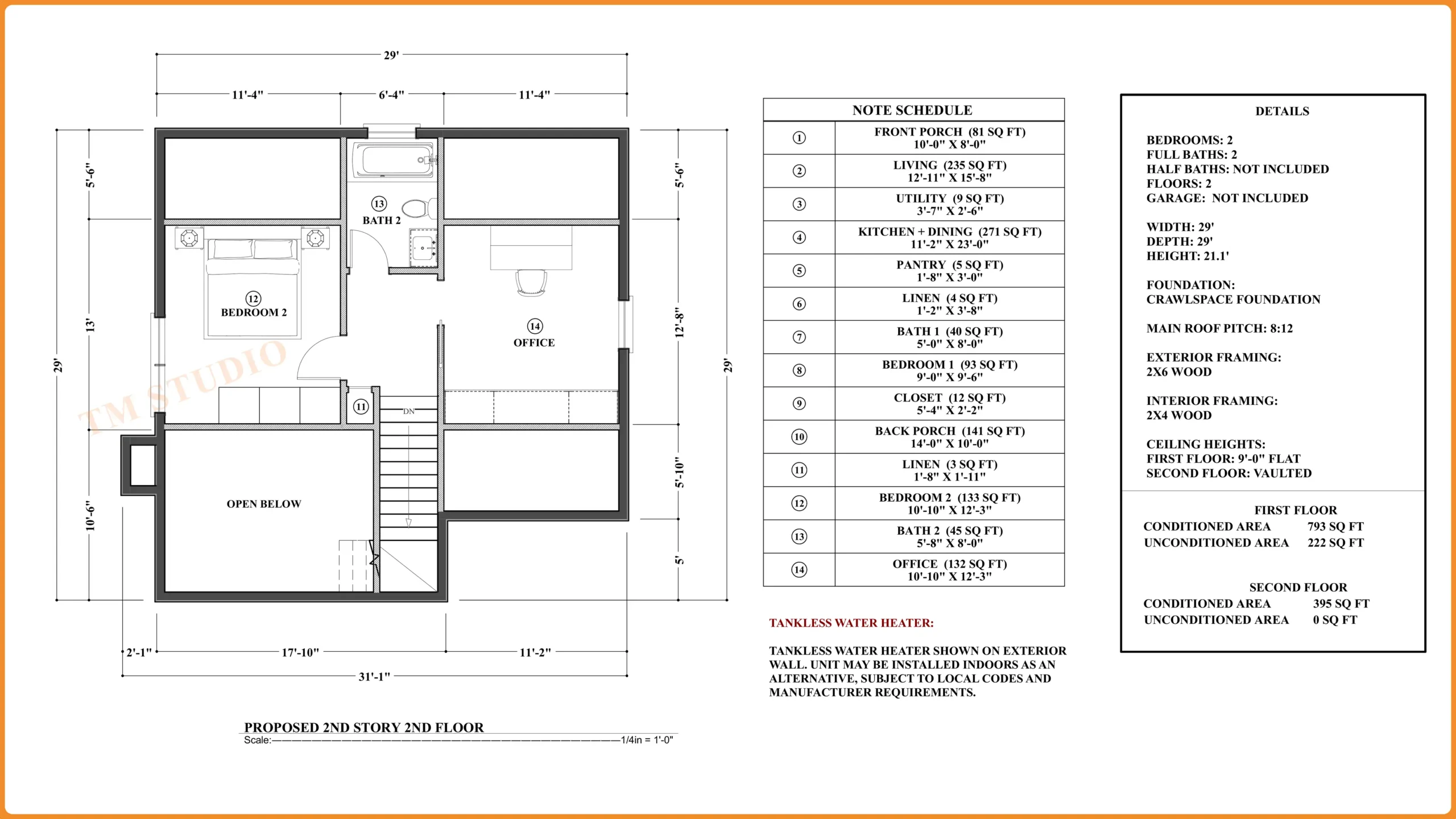 TMS-126-CF1 FLoor Plan 2nd bedroom