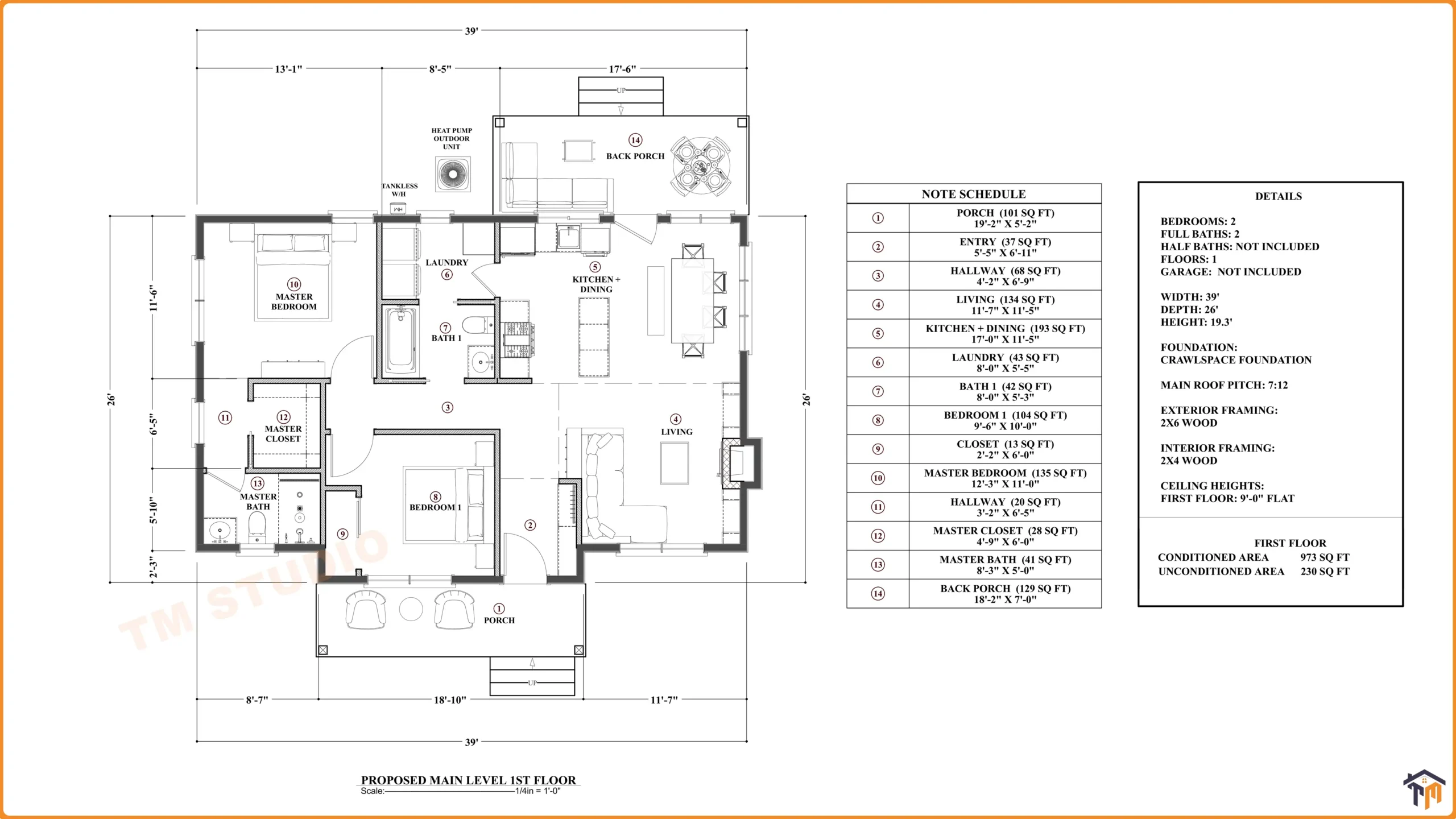 TMS-138-CF1 floor plan tm studio