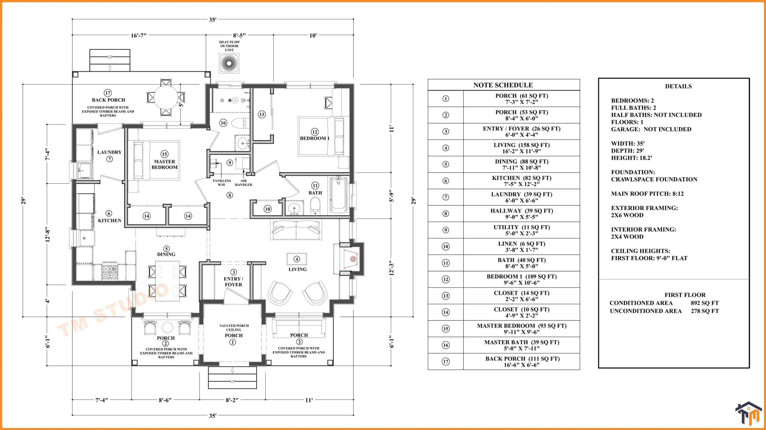TMS-143-CF1 Floor plan with dimention