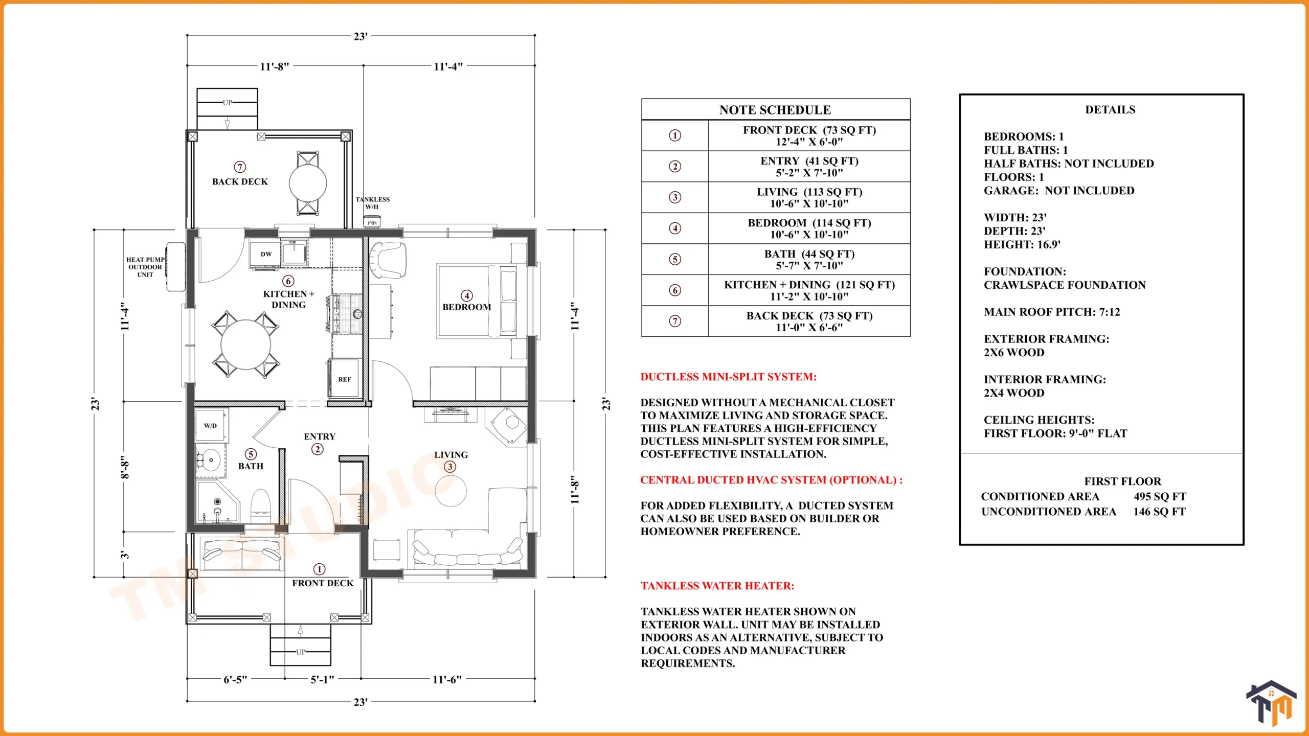 TMS-149-CF1 floor plan with details