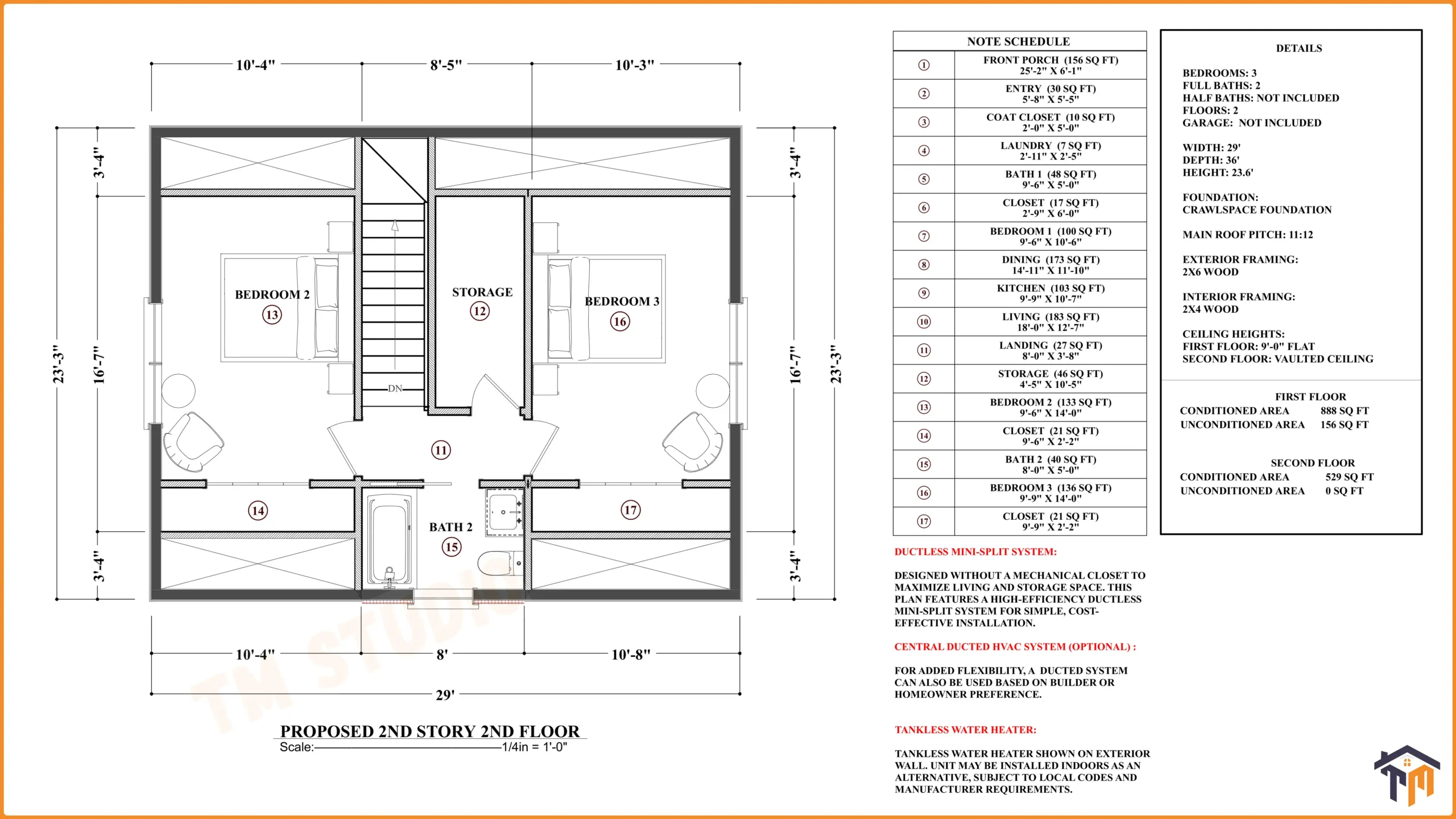 TMS-166-CF1 2nd floor plan