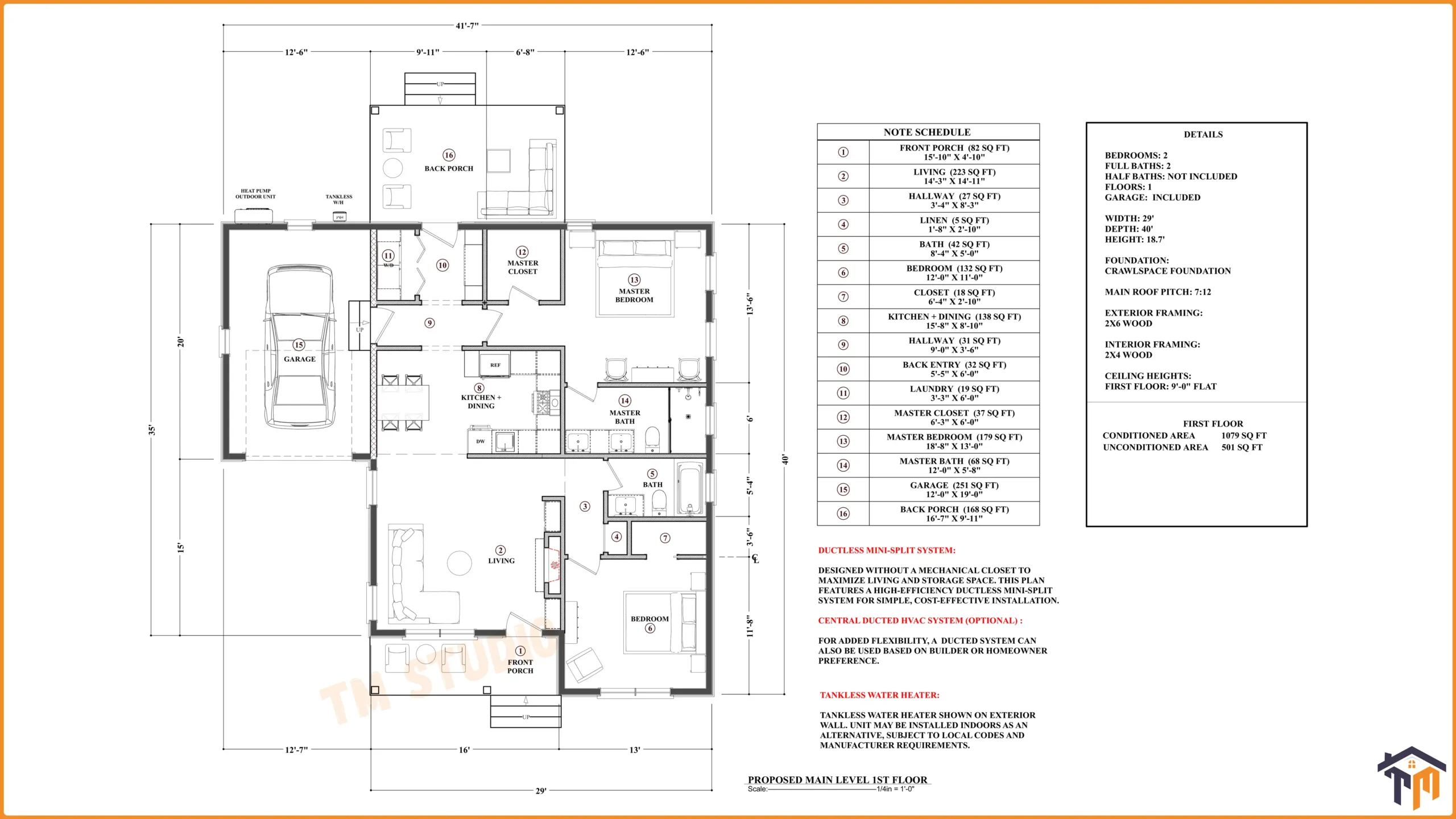TMS-168-CF1 Floor Plan